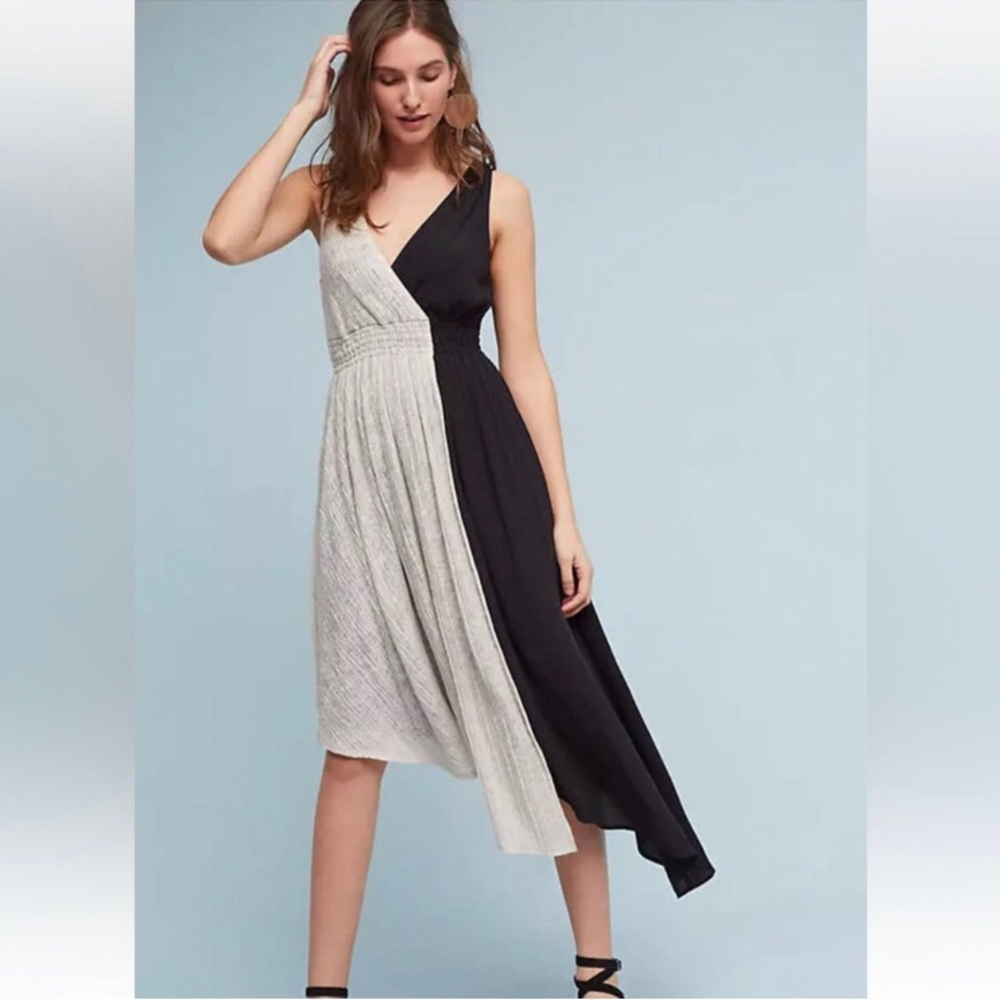Anthropologie Maeve Elisabel Color Block Midi Dress